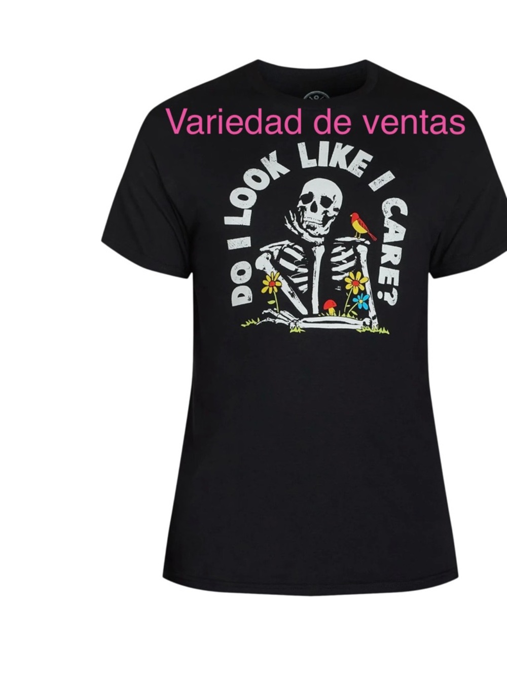 Do I Look Like I Care? Black Graphic Tee